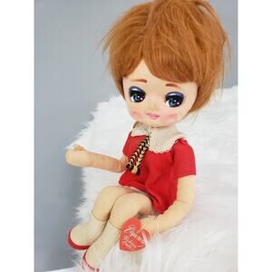 Rare Vintage Big Eyes Doll 13" Posable Japan 1960s Mod Bradley Pose Vougemont